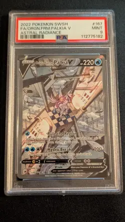 2022 POKEMON SWSH ASTRAL RADIANCE FULL ART ORIGIN FORME PALKIA V PSA 9 MINT - Image 1
