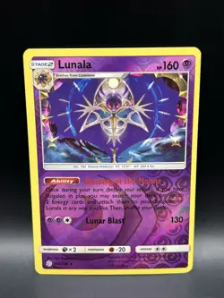 Reverse Holo Lunala 102/236 - Pokemon Cosmic Eclipse Card - NM - Image 1