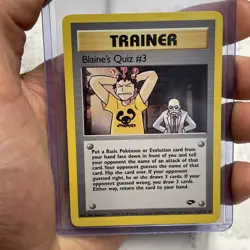 Pokemon TCG Gym Challenge #112/132 Blaine's Quiz #3 NM/MT Vintage Uncommon WOTC - Image 1