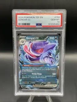 PSA 10 Gengar ex 104/162 Sv05: Pokemon Scarlet & Violet Temporal Forces - Image 1