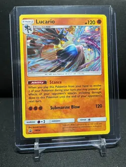 Lucario SM54 Cosmos Holo Black Star Promo Pokemon 2017 SM Sun & Moon LP/NM - Image 1