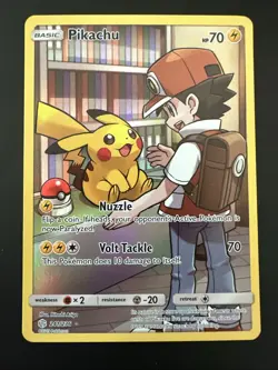 Pokemon TGC Pikachu Full Art Cosmic Eclipse 241/236 Secret Rare NEAR MINT - Image 1