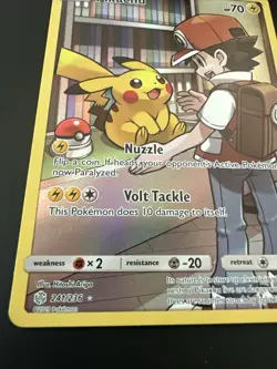 Pokemon TGC Pikachu Full Art Cosmic Eclipse 241/236 Secret Rare NEAR MINT - Image 2