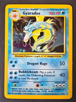 Pokemon WOTC Card - Gyarados - Base Set - Holo Rare - 6/102 - MP - Image 1