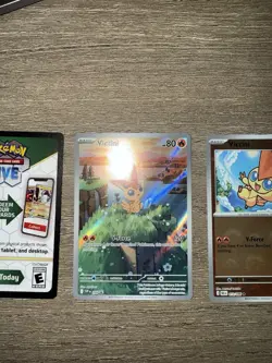 Victini Promo Illustration Rare SVP208 With Reverse Holo And Code Card Set - Image 4