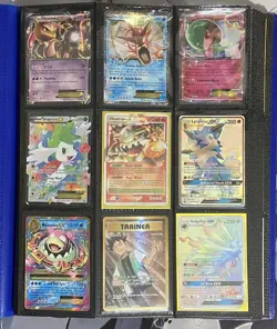 POKEMON BINDER LOT 180 CARDS COLLECTION GX EX ULTRA RARE FULL ART ILLUSTRATION! - Image 1