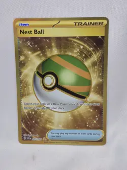 Nest Ball Gold Secret Rare 255/198 Scarlet & Violet Base Set Pokemon Card - NM - Image 1