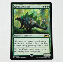 Runic Armasaur 200/280 M19 Rare Magic The Gathering MTG Card LP - Image 1