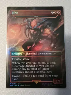 Ifrit (Fury) NM English Rainbow Foil MTG Secret Lair x Final Fantasy Bonus Card - Image 2