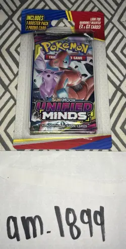 Pokemon Unified Minds Booster Pack/Promo Card Blister Espeon & Deoxys 2019 - Image 1