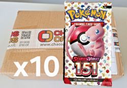 English Pokemon 151 Booster Packs x10 (Chaos Cards Original Sealed Box) - Image 1