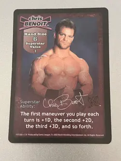 Chris Benoit Superstar Card (SS2) - WWF/WWE Raw Deal - Image 1