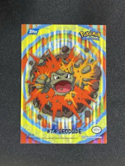 2000 Topps Pokemon TV Animation Stick-On Geodude - Image 1