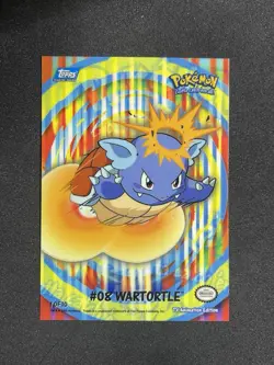 2000 Topps Pokemon TV Animation Stick-On Wartortle - Image 1