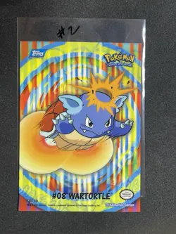 2000 Topps Pokemon TV Animation Stick-On Wartortle - Image 1