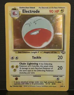 Pokemon TCG English NM/LP Electrode 2/64 Jungle Holo Rare Vintage - Image 1