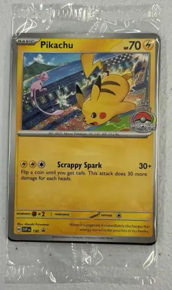 Pokemon Pikachu Promo World Championships 2024 Stamp (SVP190) SEALED - Image 1