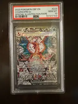 Pokemon TCG Scarlet & Violet Obsidian Flames Charizard EX 125/197 PSA 10 - Image 1