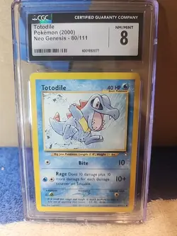 Pokemon 2000 Totodile Neo Genesis CGC 8 - Image 1