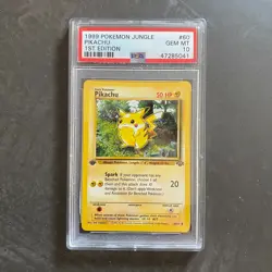 Pokemon Jungle #60 Pikachu 1st Edition PSA 10 - Image 1