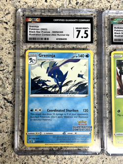 2022 Pokemon Illustration Contest Bulbasaur Arcanine Greninja CGC 7.5 & 8.0 - Image 2