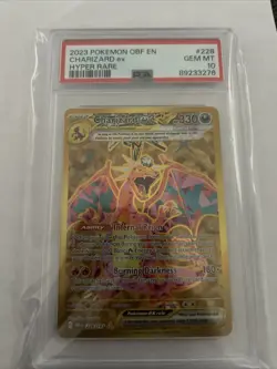 Pokemon TCG Charizard ex Sv03: Obsidian Flames 228/197 Holo Hyper Rare PSA 10 - Image 1
