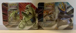 Pokemon TCG: V Strikers Tin Lot Of (2)-Empoleon V & Tyranitar V-Brand New! - Image 1