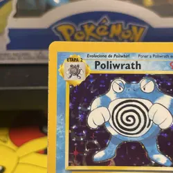 Poliwrath Unlimited Holo Rare Pokemon Base Set 13/102 Spanish - Image 2