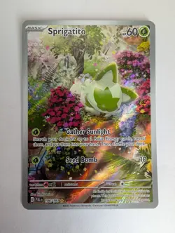 Sprigatito 196/193 Sv02: Paldea Evolved Illustration Rare Pokemon TCG - Image 1