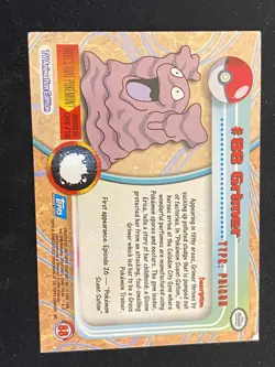 Grimer #88 | TOPPS 1999 TV Animation | Blue Logo HOLO | Vintage Pokemon - Image 4