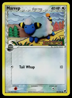 Pokemon Card - Mareep Dragon Frontiers 54/101 Reverse Holo Stamped - Image 1