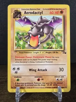 Aerodactyl 16/62 Fossil *Unlimited* *Rare* Pokemon Card TCG Non Holo LP Vintage - Image 1