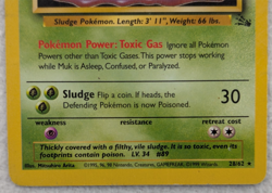 1999 Muk #28 Fossil Regular Pokemon Card Rare - Image 4