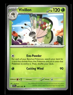 Pokemon Vivillon 007/191 Surging Sparks Non Holo Uncommon 4 Card Lot - Image 1