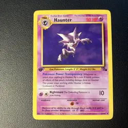 Haunter - 21/62 - Pokemon Fossil 1st Edition Rare Card WOTC LP - Image 1