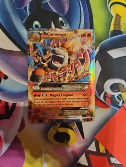 Pokemon Mega M Camerupt EX Holo Black Star Promo Card XY198 - Image 1