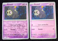 NM Duskull 035/131 Reverse Holo & Regular Common Card Pair. PRE Pokemon 2025 - Image 1