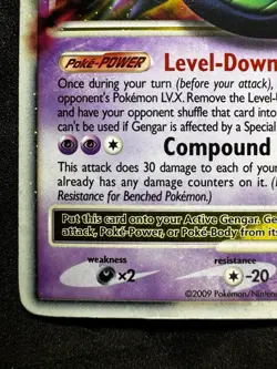 Pokemon Gengar TCG LV.X Platinum Arceus Holo Ultra Rare Card 97/99 - Image 4