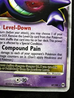 Pokemon Gengar TCG LV.X Platinum Arceus Holo Ultra Rare Card 97/99 - Image 5