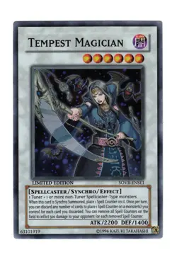 Yugioh- 1X Tempest Magician - Super Rare - Limited - SOVR-ENSE1 - Near Mint - Image 1
