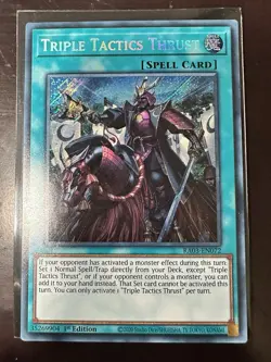EU Print Yu-Gi-Oh! Triple Tactics Thrust Secret Rare RAO3 - Image 1