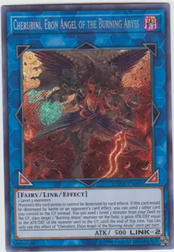 Yugioh! LP Cherubini, Ebon Angel of the Burning Abyss - DANE-EN095 - Secret Rare - Image 1