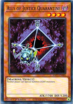 Ally Of Justice Quarantine HAC1-EN088 Yu-Gi-Oh! Card NM 1st Edition - Image 1