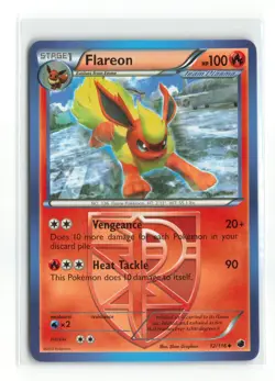 FLAREON 12/116 PLASMA FREEZE NON HOLO POKEMON TCG LP - Image 1