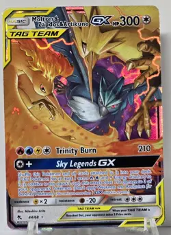 Moltres & Zapdos & Articuno GX 44/68 Hidden Fates Holo Rare Pokemon TCG - Image 1