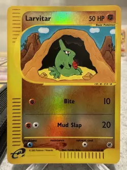 Pokemon Card TCG Larvitar 116/165 Expedition Base Set Reverse Holo Rare Vintage - Image 1