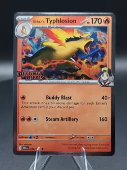 Ethan's Typhlosion 034/182 PreRelease Stamp DRI Destined Rivals Pokemon TCG NM - Image 1