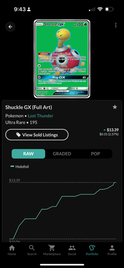 Shuckle GX (Full Art) 195/214 Sm-Lost Thunder Holo Pokemon Card NEAR MINT - Image 3