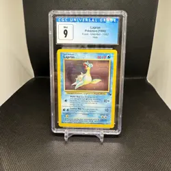 CGC Mint 9 Lapras 1999 Pokemon Fossil Unlimited Holo Rare 10/62 - Image 3