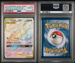PSA 10 Reshiram & Charizard GX 217/214 Unbroken Bonds Sun&Moon Pokemon GEM MINT - Image 3
